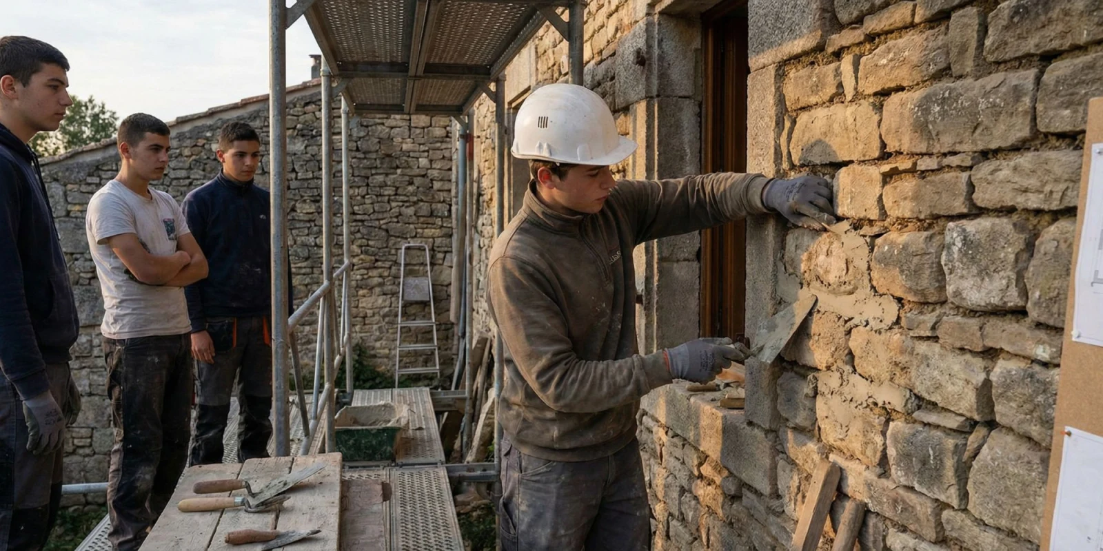 Maçon du Bâti Ancien : Métier, Missions et Débouchés en Bac Pro IPB